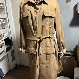 SHEIN Tan Utility dress with Belt